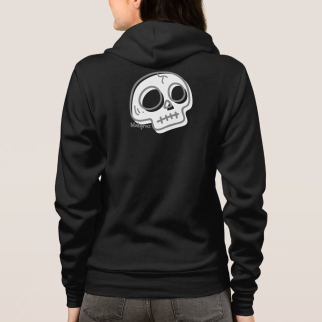 Blakgraz Niedlich Cartoon Skull T - Shirt (Rückseite)