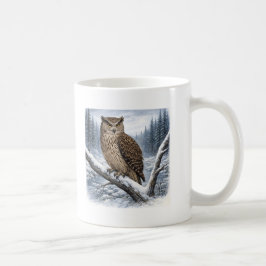 Blakiston’s Fish Owl in Winter Forest – Kaffeetasse