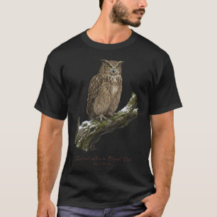 Blakistons Fischuhu auf schneebedecktem Baum T-Shirt