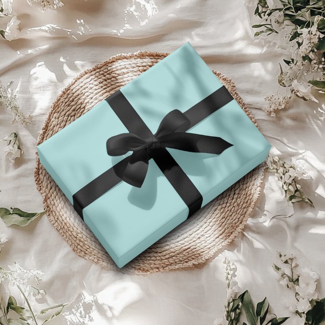 Blale Aqua Solid Color | Classic | elegant Geschenkpapier (Von Creator hochgeladen)