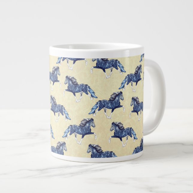 Blámóða 2 Blue Islandhorse Jumbo-Tasse (Vorderseite Rechts)