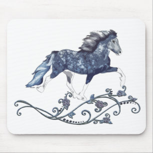Blámóða Delft Blue Icelandic Horse Mousepad