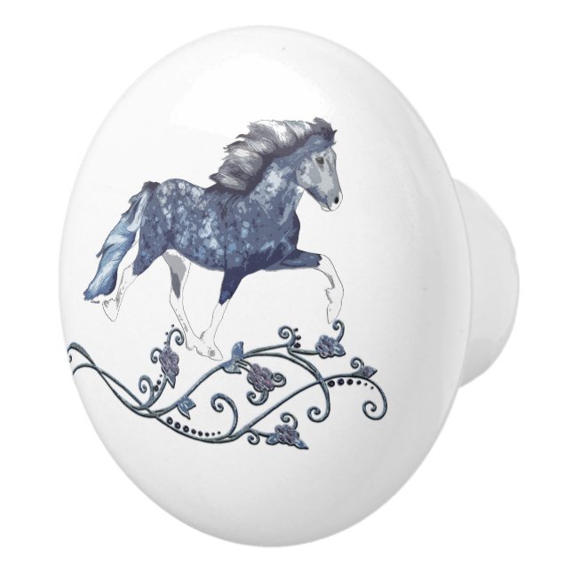 Blámóða Keramikknauf (Rechts)