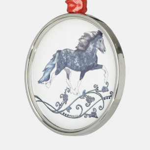 Blámóða Silbernes Ornament