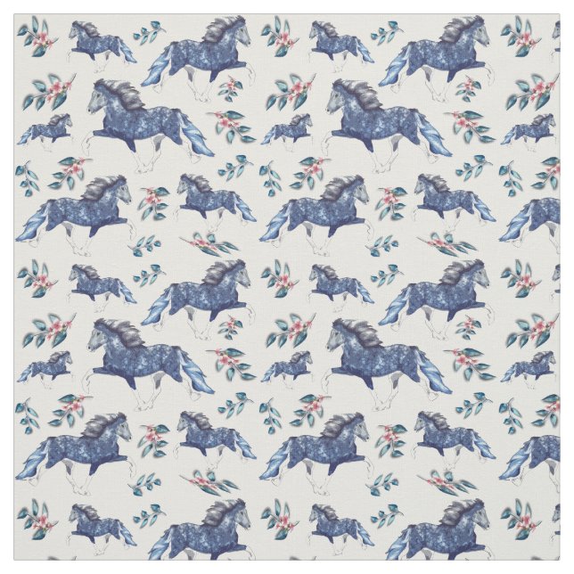 Blámóða und die glücklichen Blume Stoff (Muster)