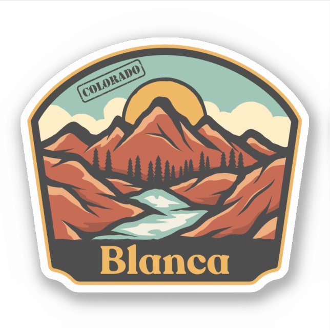 Blanca, Colorado Aufkleber (Vorderseite)