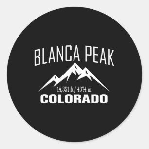 Blanca Peak Colorado Klettergipfel Club Outdoor Runder Aufkleber