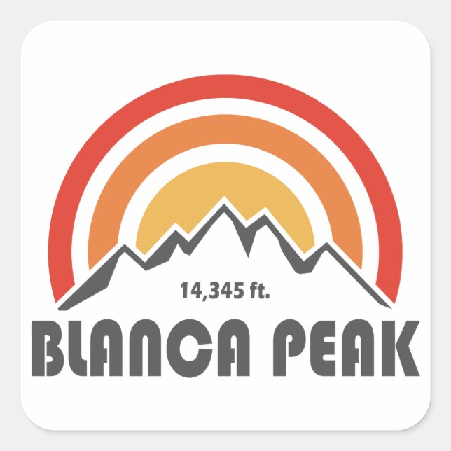 Blanca Peak Quadratischer Aufkleber (Vorderseite)