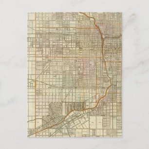 Blanchard-Führerplan von Chicago Postkarte