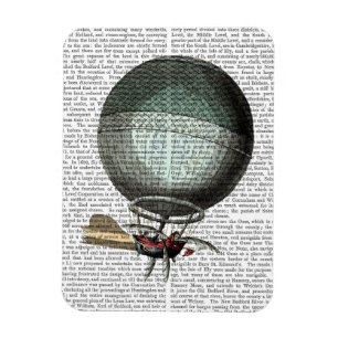Blanchard Vintager Heißluft-Ballon Magnet