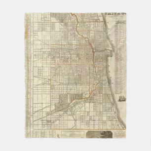Blanchards Führerkarte von Chicago Fleecedecke