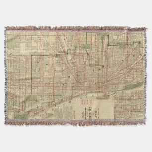 Blanchards Karte von Chicago Decke