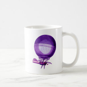 Blanchards Wasserstoff (Lila) Heißluftballon Kaffeetasse