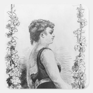 Blanche d'Antigny Quadratischer Aufkleber