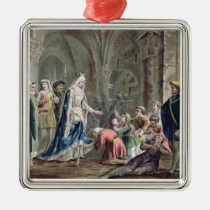 Blanche de Castille (1185-1252) bricht oben das Silbernes Ornament