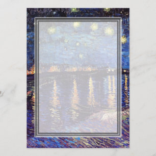 Blanche Einladung, van Gogh Sternennacht Einladung