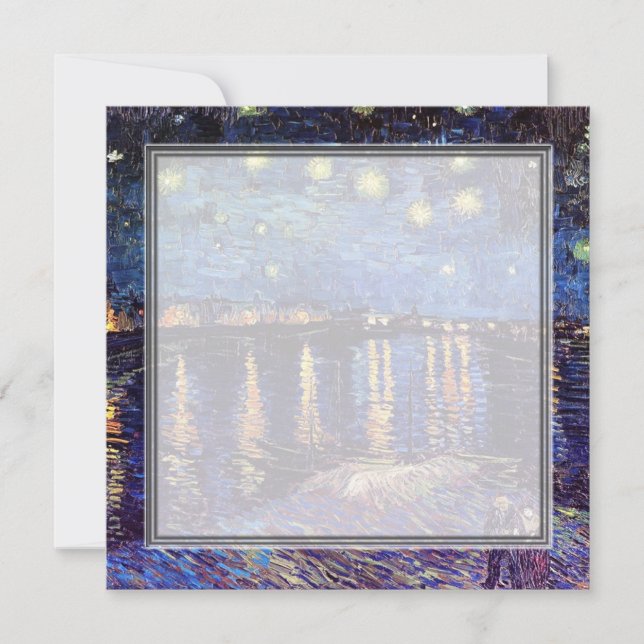 Blanche Einladung, van Gogh Sternennacht Einladung (Vorderseite)