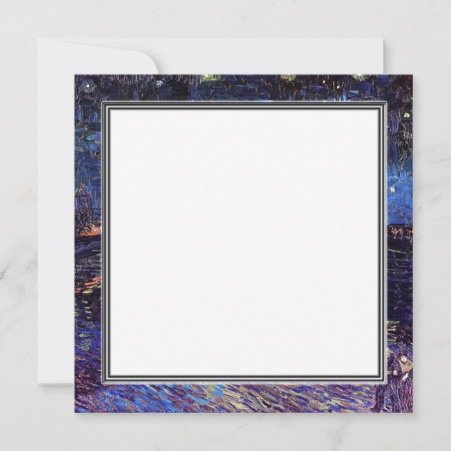 Blanche Einladung, van Gogh Sternennacht Einladung (Vorderseite)