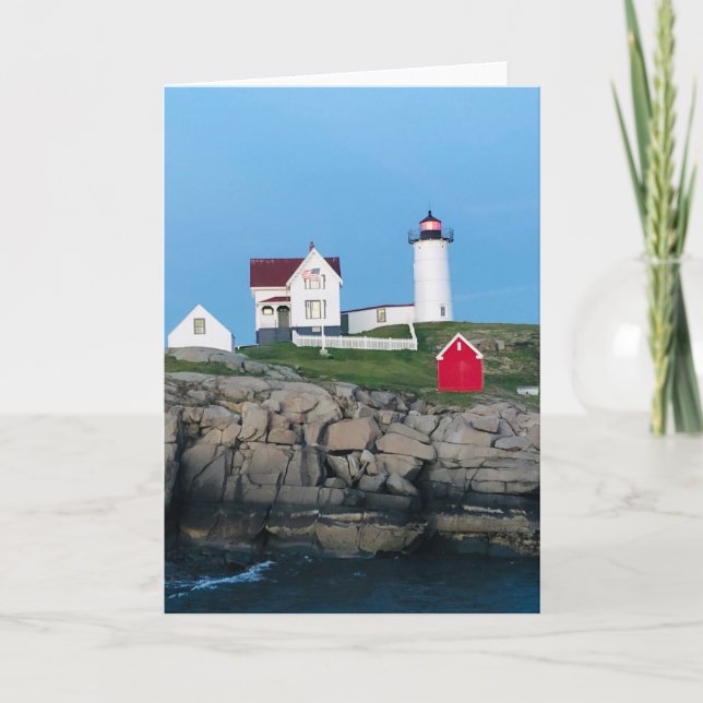 Blanche Lighthouse Foto Blank Gruß Karte (Vorderseite)