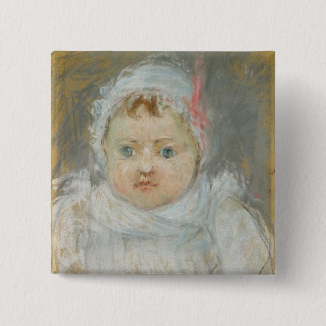 Blanche Pontillon als Baby, 1872 (Pastell auf Button (Vorderseite)