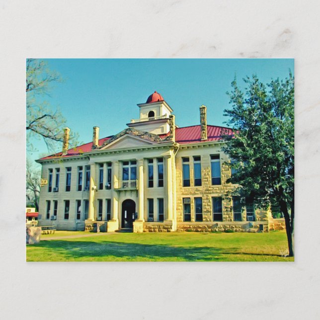 Blanco County Courthouse, Johnson City, TX Postkarte (Vorderseite)