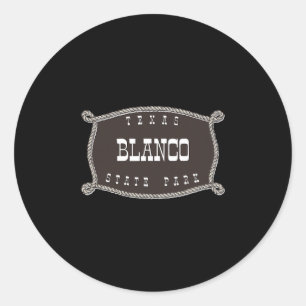 Blanco State Park Texas Tx Seil Und Lo Cowboy Runder Aufkleber
