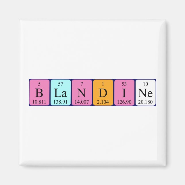 Blandiner Magnet für den periodischen Tabellenname (Vorne)