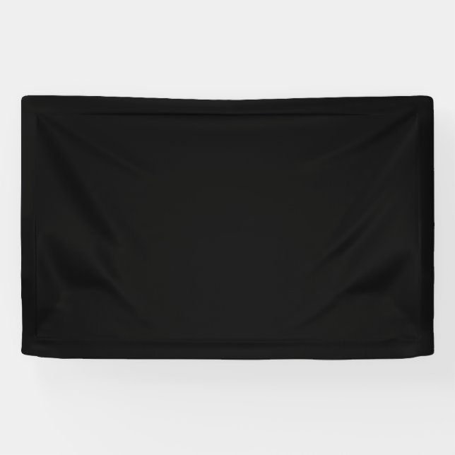 Blank 2.5'x4 Banner mit solidem schwarzen Hintergr (Horizontal)