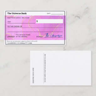 Blank Abundance Karo Weibliches Gesetz der Attrakt Visitenkarte
