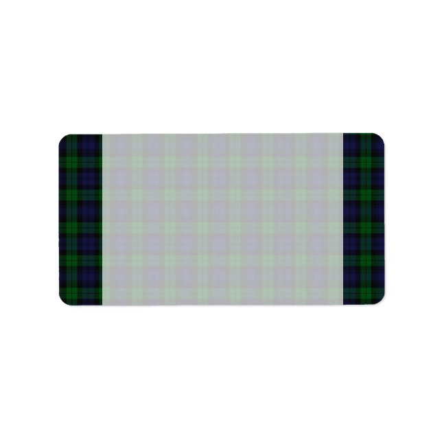 Blank-Adressenaufkleber für Black Watch Tartan Adressaufkleber (Vorne)