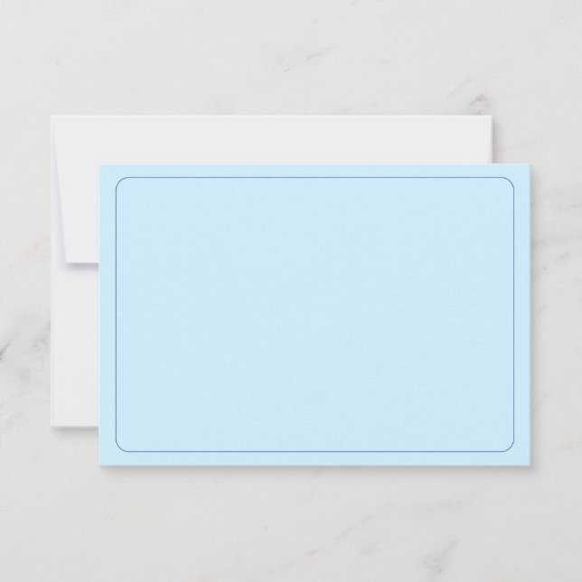 Blank All Occasion Blue Border Mitteilungskarte (Vorderseite)