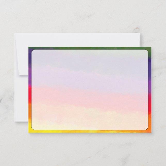 Blank All Occasion Bordered Watercolor Mitteilungskarte (Vorderseite)