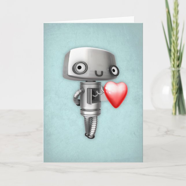 Blank Art Card - Robot-Liebe Feiertagskarte (Vorderseite)
