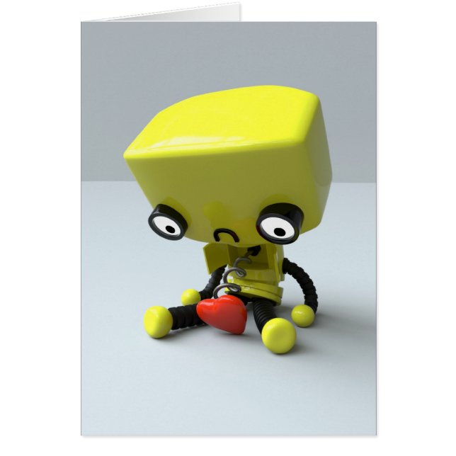 Blank Art Card - Sad Robot (Vorne)