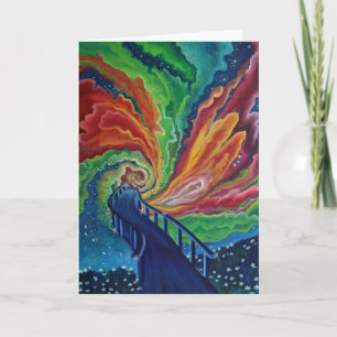 Blank Art Grußkarte, originale Kunstgalaxie Karte