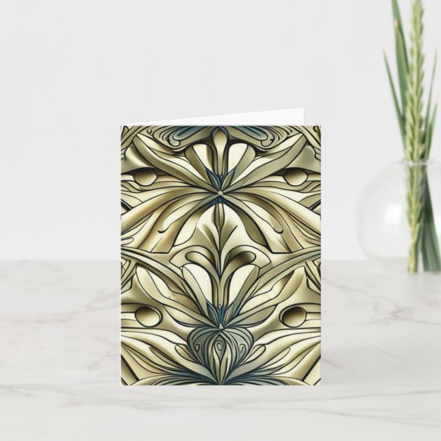 Blank art nouveau 16 Grußkarte Karte (Vorderseite)