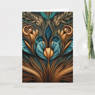 Blank art nouveau 3 Grußkarte Karte