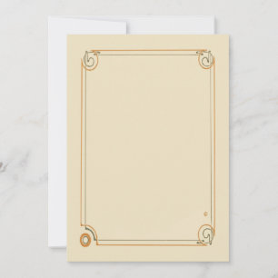 Blank Art Nouveau Note Card Dankeskarte
