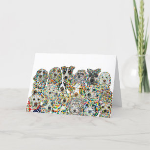 Blank Artistic Dogs Card Karte