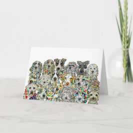 Blank Artistic Dogs Card Karte