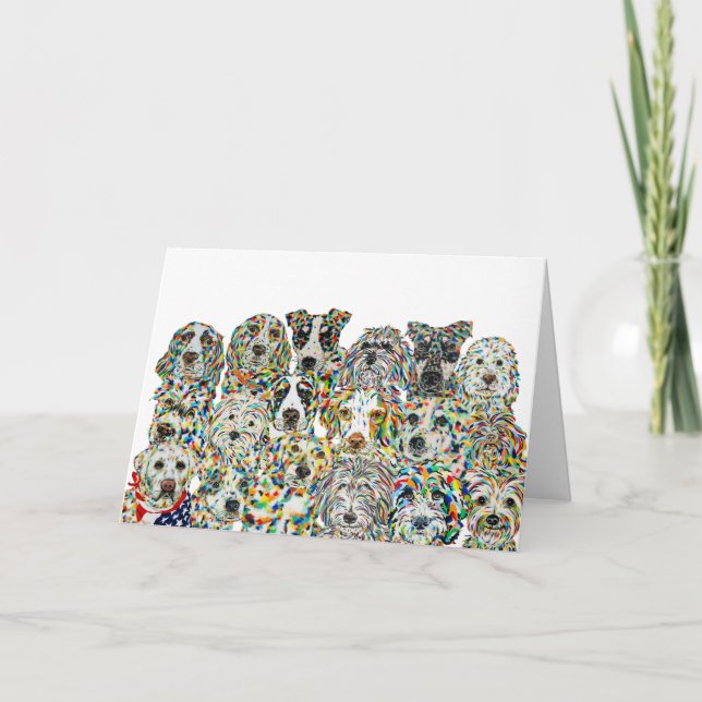 Blank Artistic Dogs Card Karte (Vorderseite)