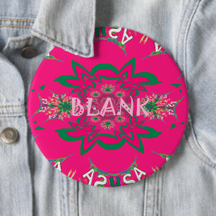 Blank Baby lebhaft rosa floral lila Farbton Monogr Button