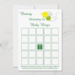 Blank Baby Shower Bingo Cards mit Hummeln Einladung