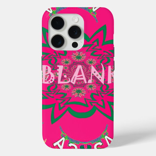 Blank Baby Vivid Pink Lila Shade Monogram Case-Mate iPhone Hülle (Rückseite)