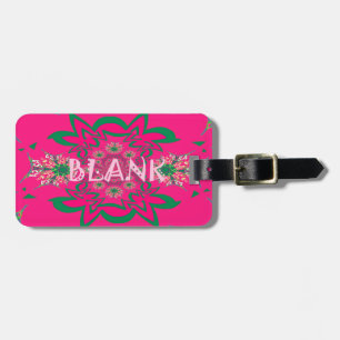 Blank Baby Vivid Pink Lila Shade Monogram Gepäckanhänger