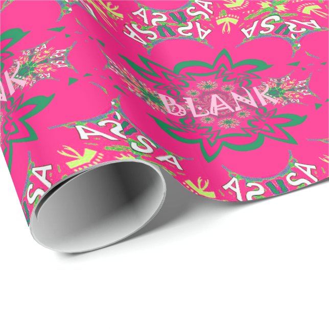 Blank Baby Vivid Pink Lila Shade Monogram Geschenkpapier (Rolleneckpunkt)