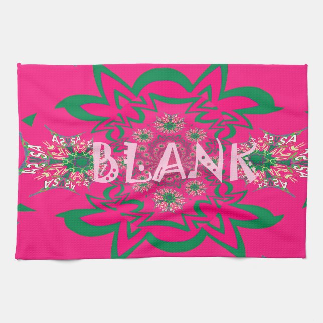 Blank Baby Vivid Pink Lila Shade Monogram Handtuch (Horizontal)