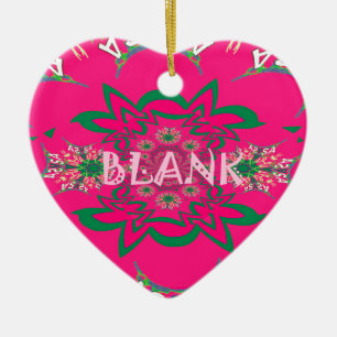 Blank Baby Vivid Pink Lila Shade Monogram Keramikornament