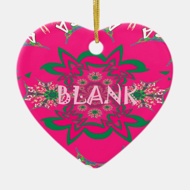 Blank Baby Vivid Pink Lila Shade Monogram Keramikornament (Vorne)