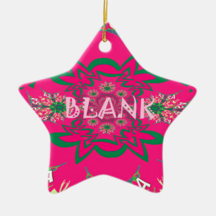 Blank Baby Vivid Pink Lila Shade Monogram Keramikornament